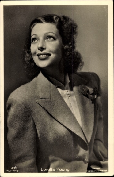 Aktorka KP Loretta Young, portret, Ross Verlag A 1626/1