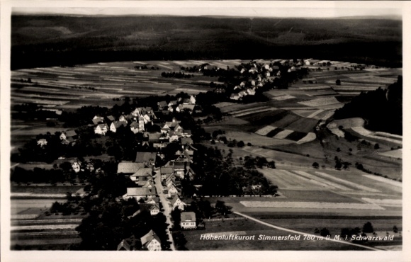 Ak Simmersfeld im Schwarzwald, Fliegeraufnahme