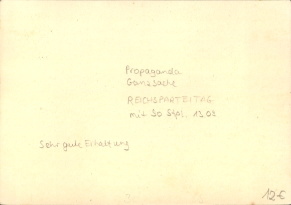 Postal stationery Postcard Reich Party Rally Nuremberg, standard bearer, NSDAP