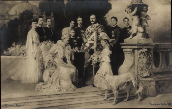 Artist PC Keller, Ferdinand, German Imperial House under Kaiser Wilhelm II., greyhound