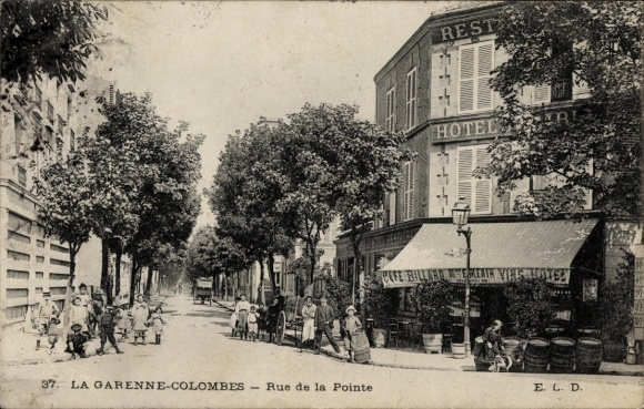Postcard La Garenne Colombes Hauts de Seine, Rue de la Pointe, Hotel