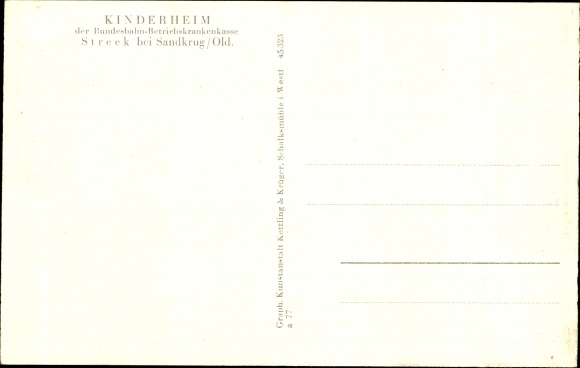 Postcard Streek Sandkrug Hatten in Oldenburg, children&#39;s home