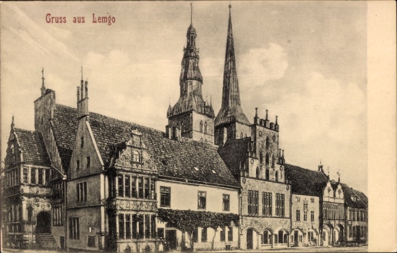 Ak Lemgo in Lippe, Gruss aus   Gebäude, keine Persönlichkeiten, schwarz-weiß