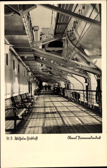 Ak KdF-schip MS Wilhelm Gustloff, Upper Promenade Deck