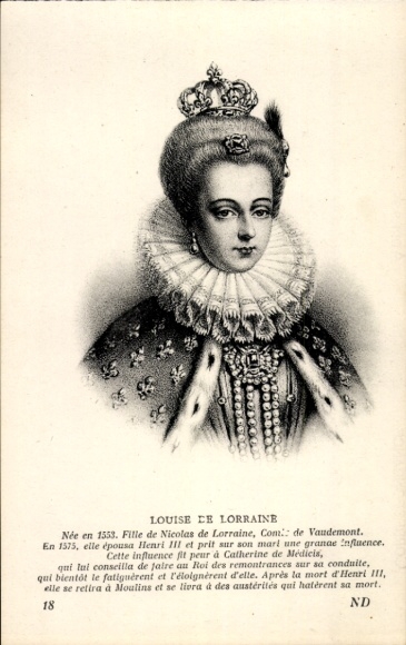 Postcard Louise de Lorraine, Queen of France and Poland
