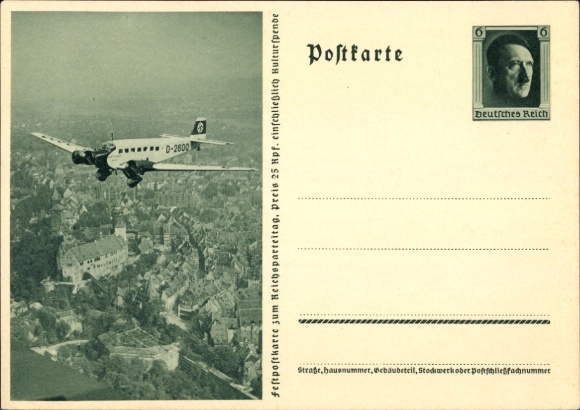 Ganzachen Ak Junkers Ju 52 Immelmann II, D 2600, Lufthansa, Hitlers Privatflugzeug