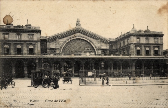 PC Paris IX, Comptoir d'Escompte, Rue Rougemont, historic train station, Gare de l'Est, carriages, In