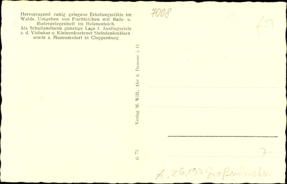 Postcard Ahlhorn Grossenkneten, View of the Blockhaus Evangelical Youth Home