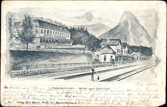 Artist PC Gstatterboden Styria, Hotel Gesäuse and train station