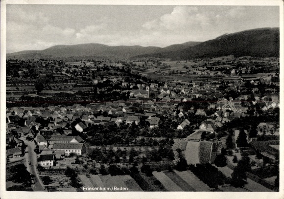 Ak Friesenheim in Baden, Fliegeraufnahme