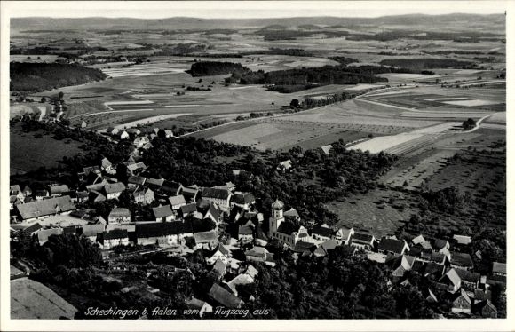 Ak Schechingen in Württemberg, Fliegeraufnahme