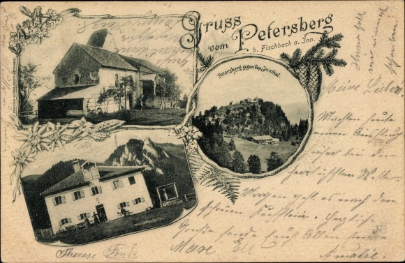 Postcard Fischbach Flintsbach am Inn, Propstei, building, Inntal