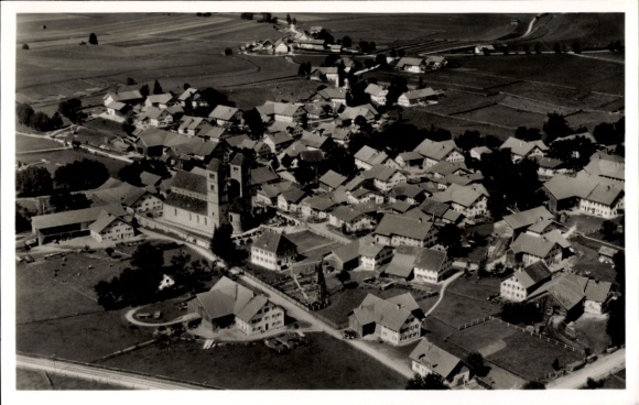 Postcard Altenstadt in Upper Bavaria, aerial photograph