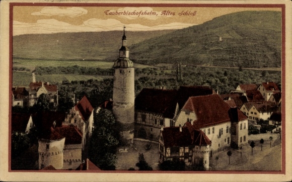 Postcard Tauberbischofsheim in Baden, Old Castle
