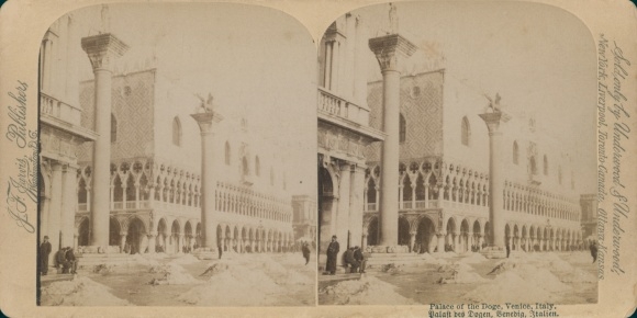 Stereofoto Venezia Venetië Veneto, Dogenpaleis