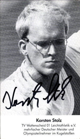 Ak Leichtathlet Karsten Stolz, Autogramm