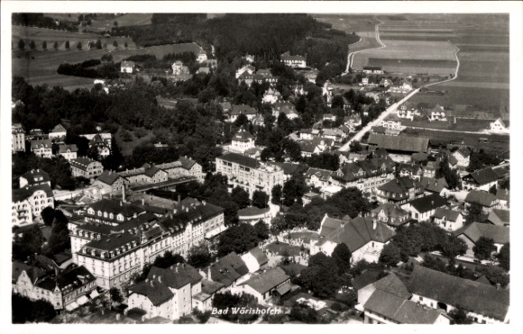 Postcard Bad Wörishofen in Unterallgäu, aerial photograph