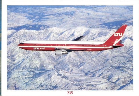 Postcard passenger aircraft LTU, Tristar L-1011-1 Lockheed