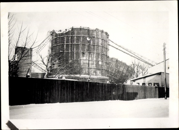 Photo Warszawa Warsaw Poland, destroyed granary, war damage, II WW