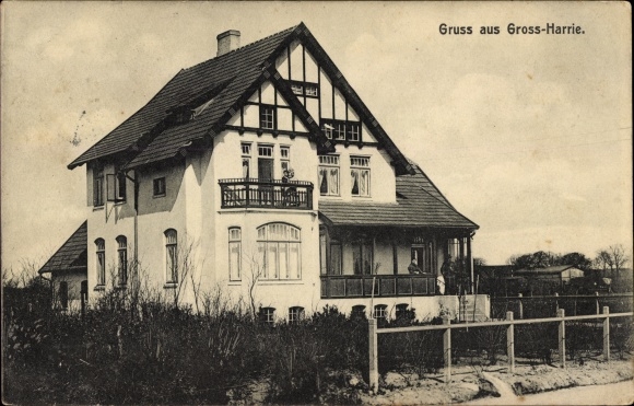 Postcard Großharrie Groß Harrie in Holstein, view of a residential building