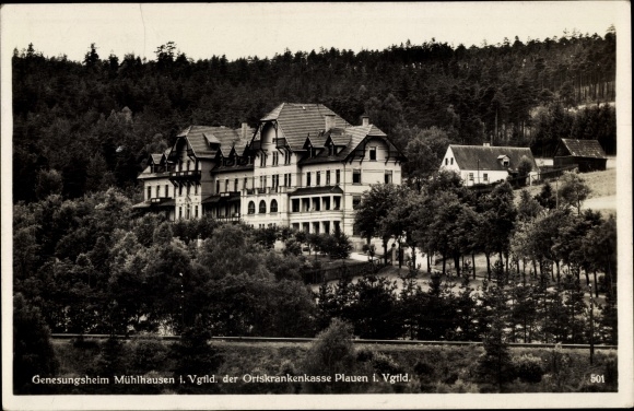 Postcard Mühlhausen Bad Elster in Vogtland, convalescent home