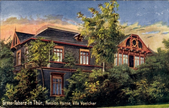 Ak Groß Tabarz im Thüringer Wald, Pension Hanna, Villa Voelcker, WIRO