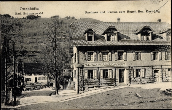 Ak Ottenhöfen in het Zwarte Woud, Gasthaus Pension zum Engel