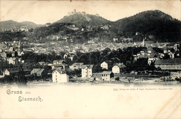 Postcard Lutherstadt Eisenach in Thuringia, general view