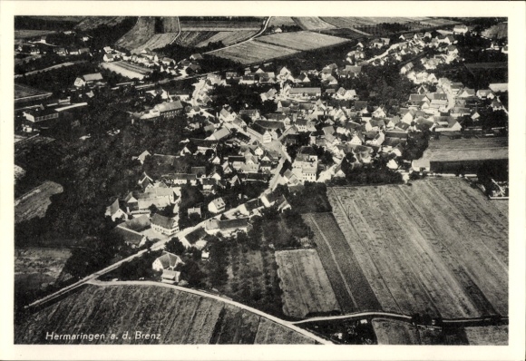 Ak Hermaringen an der Brenz Württemberg, Fliegeraufnahme