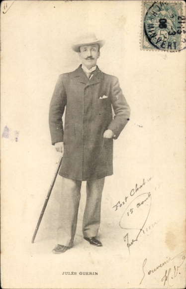 Postcard journalist Jules Guérin, portrait