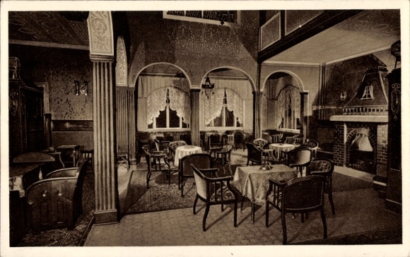 Postcard Oberhof in the Thuringian Forest, Heinrich Lorenz Foundation, Reception Hall