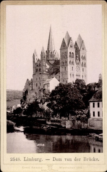 CdV Limburg an der Lahn, Dom von der Brücke gesehen, 1891