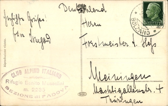 PC Sesto Sexten Trentino South Tyrol, Rifugio Benito Mussolini