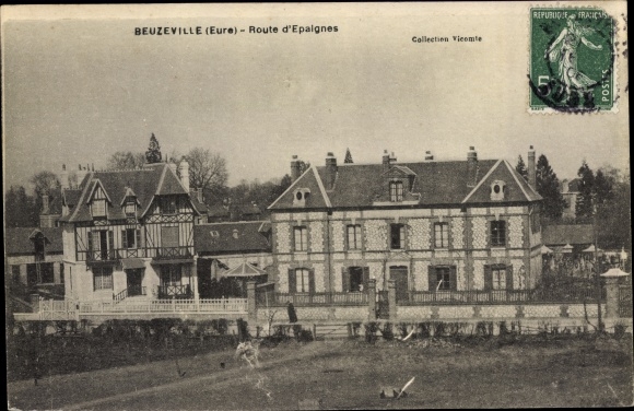 Postcard Beuzeville Eure, Route d&#39;Epaignes