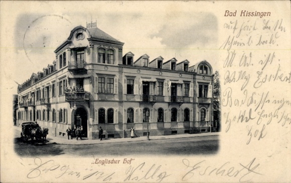 Postcard Bad Kissingen Lower Franconia Bavaria, English Court