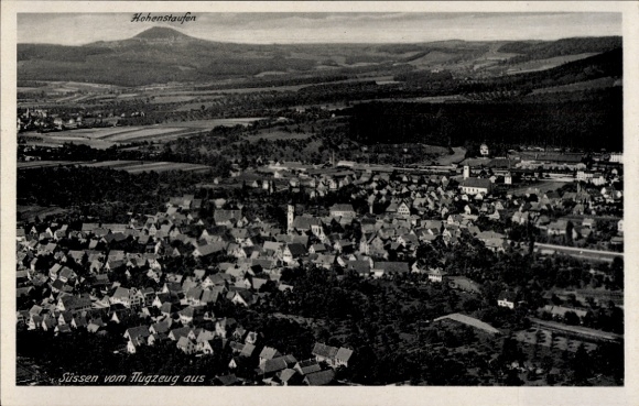 Ak Süssen Landkreis Göppingen, Fliegeraufnahme