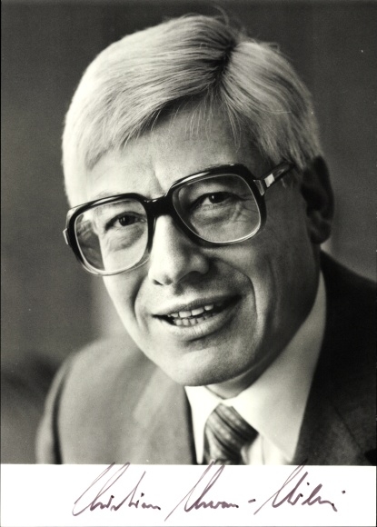 Ak Politiker Christian Schwarz-Schilling, Portrait, Autogramm