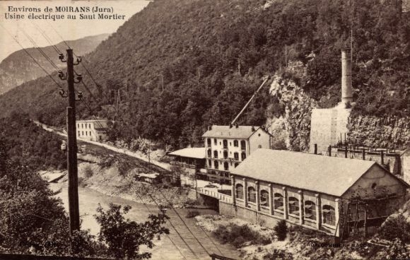 Ak Moirans-en-Montagne Jura, Elektrizitätswerk au Saut Mortier