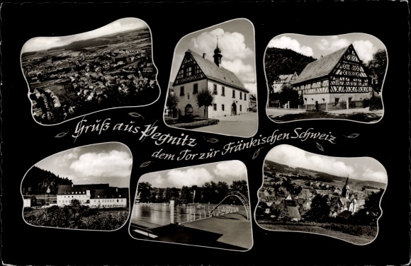 Ak Pegnitz in Oberfranken, Ortsansicht, Gebäude, Schwimmbad
