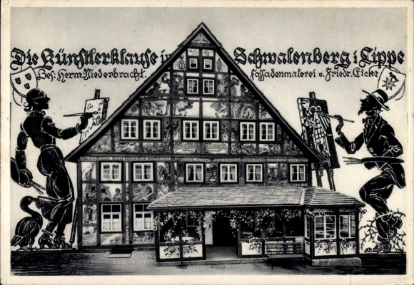Ak Schwalenberg in Lippe, Künstlerklause, Wappen