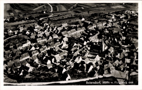 Ak Baiersdorf in Midden-Franken, luchtfoto