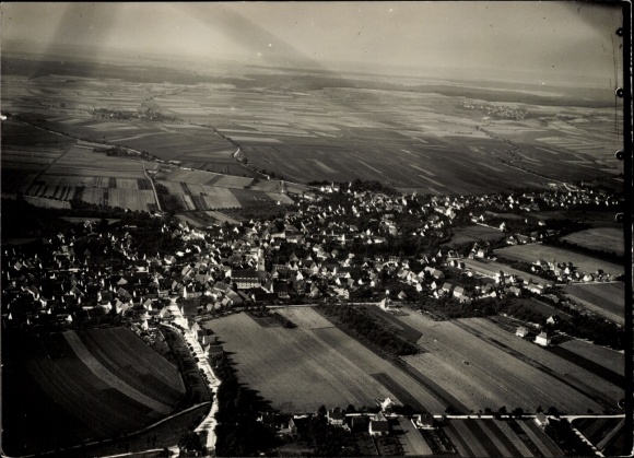 Photo Langenau near Ulm in Württemberg, aerial photo