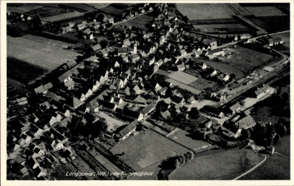 Postcard Langquaid in Lower Bavaria, aerial photograph