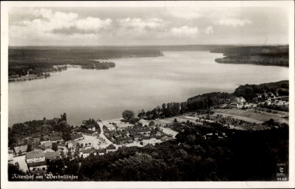 Postcard Altenhof am Werbellinsee, aerial photograph