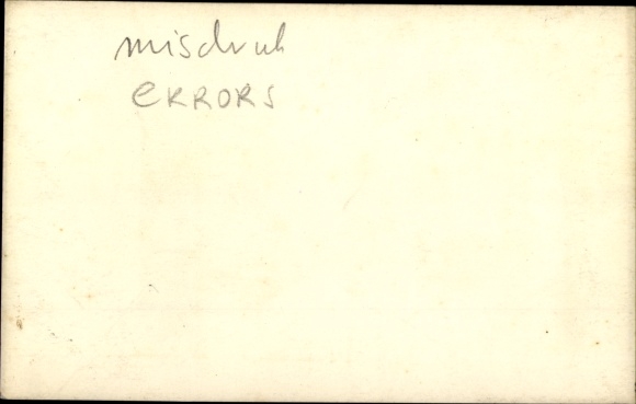 Postcard child at the desk, misprint