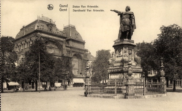 Ak Gand Gent Oost-Vlaanderen, Standbeeld Van Artevelde, Standbeeld, Monument, Stadsplein