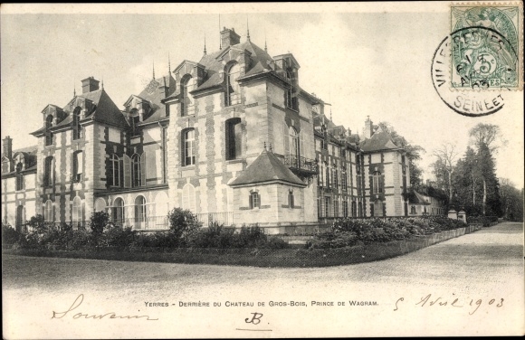 Ak Yerres Essonne, Derrière du Chateau de Gros-Bois, Prince de Wagram