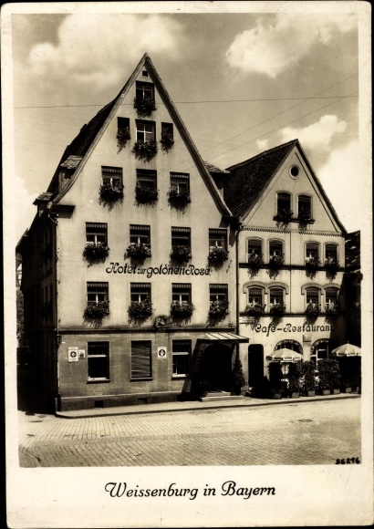 KP Weißenburg w Mittelfranken Bayern, Hotel zur Goldenen Rose, własność Edgara Mitschke