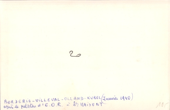 Photo Elève Officier de Réserve, Borderie, Villeval, Olland, Kubel, St Maixent January 1940