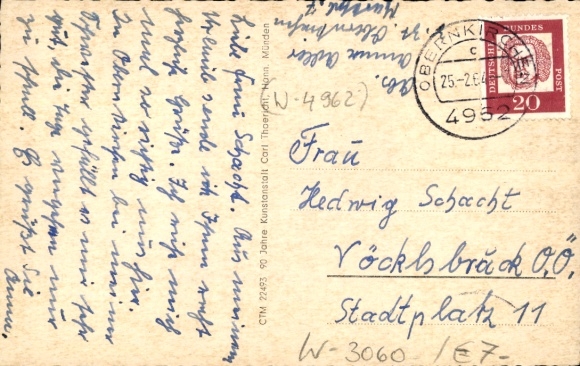 Postcard Obernkirchen in Schaumburg, market square, Stiftspartie